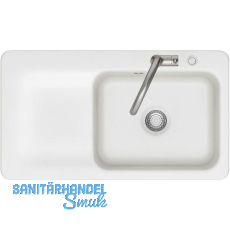 SYSTEMCERAM Einbausp�le Juna 90 Excenter, 900 x 510 mm Tt. links, Polar