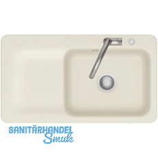 SYSTEMCERAM Einbauspüle Juna 90 Excenter, 900 x 510 mm Tt. links, Jasmin SYSTEMCERAM Einbauspüle Juna 90 Excenter, 900 x 510 mm Tt. links, Jasmin