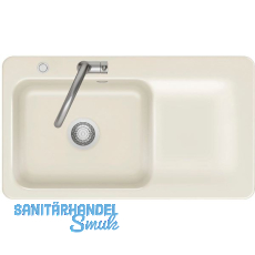 SYSTEMCERAM Einbausp�le Juna 90 Excenter, 900 x 510 mm Tt. rechts, Magnolie