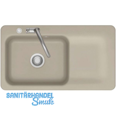 SYSTEMCERAM Einbauspüle Juna 90 Excenter, 900 x 510 mm Tt. rechts, Fango SYSTEMCERAM Einbauspüle Juna 90 Excenter, 900 x 510 mm Tt. rechts, Fango