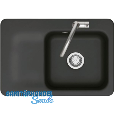 SYSTEMCERAM fl�chenb�ndige Sp�le Juna 75 F, 726 x 486 mm Tt. links, Nigra