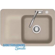 SYSTEMCERAM flächenbündige Spüle Juna 75 F Excenter Tt. links, Fango SYSTEMCERAM flächenbündige Spüle Juna 75 F Excenter Tt. links, Fango