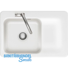 SYSTEMCERAM fl�chenb�ndige Sp�le Juna 75 F, 726 x 486 mm Tt. rechts, Gr�nland