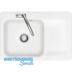 SYSTEMCERAM flächenbündige Spüle Juna 75 F, 726 x 486 mm Tt. rechts, Polar SYSTEMCERAM flächenbündige Spüle Juna 75 F, 726 x 486 mm Tt. rechts, Polar