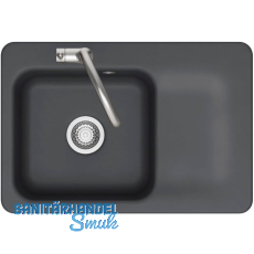 SYSTEMCERAM fl�chenb�ndige Sp�le Juna 75 F, 726 x 486 mm Tt. rechts, Schiefer