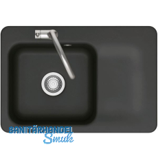 SYSTEMCERAM fl�chenb�ndige Sp�le Juna 75 F, 726 x 486 mm Tt. rechts, Nigra