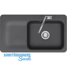 SYSTEMCERAM fl�chenb�ndige Sp�le Juna 90 F, 876 x 486 mm Tt. links, Schiefer