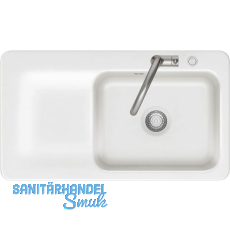 SYSTEMCERAM flächenbündige Spüle Juna 90 F Excenter Tt. links, Grönland SYSTEMCERAM flächenbündige Spüle Juna 90 F Excenter Tt. links, Grönland