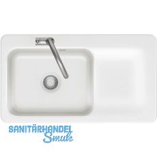 SYSTEMCERAM fl�chenb�ndige Sp�le Juna 90 F, 876 x 486 mm Tt. rechts, Gr�nland