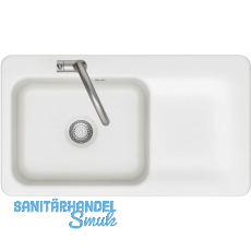 SYSTEMCERAM flächenbündige Spüle Juna 90 F, 876 x 486 mm Tt. rechts, Polar SYSTEMCERAM flächenbündige Spüle Juna 90 F, 876 x 486 mm Tt. rechts, Polar