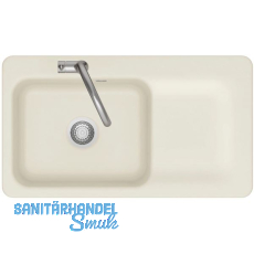 SYSTEMCERAM flächenbündige Spüle Juna 90 F, 876 x 486 mm Tt. rechts, Jasmin SYSTEMCERAM flächenbündige Spüle Juna 90 F, 876 x 486 mm Tt. rechts, Jasmin