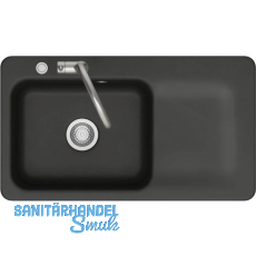 SYSTEMCERAM flächenbündige Spüle Juna 90 F Excenter Tt. rechts, Nigra SYSTEMCERAM flächenbündige Spüle Juna 90 F Excenter Tt. rechts, Nigra