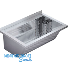 KWC Wand-Ausgussbecken CA210/2N Ablauf rechts, Edelstahl KWC Wand-Ausgussbecken CA210/2N Ablauf rechts, Edelstahl