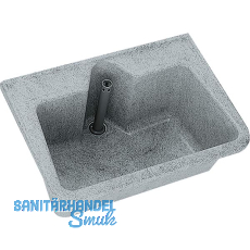 KWC Wand-Ausgussbecken MB7054 Ablauf mittig, Polyester Grau-weiß marmoriert KWC Wand-Ausgussbecken MB7054 Ablauf mittig, Polyester Grau-weiß marmoriert
