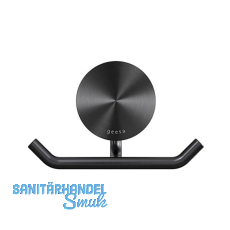 GEESA Handtuchhaken doppelt Opal Metallfinish Schwarz gebürstet GEESA Handtuchhaken doppelt Opal Metallfinish Schwarz gebürstet