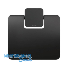 GEESA WC-Papierhalter Topaz mit Abdeckung Schwarz matt