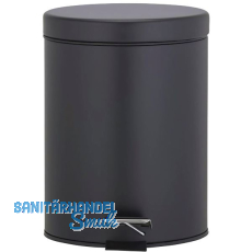 GEESA Treteimer Hotel 5 Liter Schwarz matt