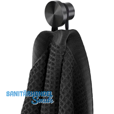 GEESA Handtuchhaken Opal klein, Metallfinish Schwarz geb�rstet