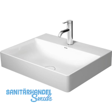 DURAVIT Aufsatzwaschtisch DuraSquare 60 mit Hahnlochbank, Weiß DURAVIT Aufsatzwaschtisch DuraSquare 60 mit Hahnlochbank, Weiß