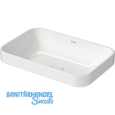 DURAVIT Aufsatzwaschtisch Happy D.2 Plus 60 ohne Hahnlochbank, Wei�