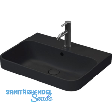 DURAVIT Aufsatzwaschtisch Happy D.2 Plus 60 mit 1 Hahnloch, Anthrazit matt DURAVIT Aufsatzwaschtisch Happy D.2 Plus 60 mit 1 Hahnloch, Anthrazit matt