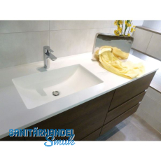 MARLAN Schrankwaschtisch Adonis 180 Becken links, Wei� matt