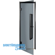 HARVIA Saunatür Grauglas 8 mm ESG Holzrahmen Schwarz HARVIA Saunatür Grauglas 8 mm ESG Holzrahmen Schwarz