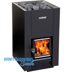 HARVIA Saunaofen holzbefeuert Linear 18 compact 14,3 kW Stahl schwarz