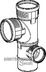 Geberit Silent-PP Eckabzw. 110/110/75 re