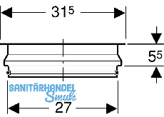 Geberit Pluvia Notberlaufset 25 L