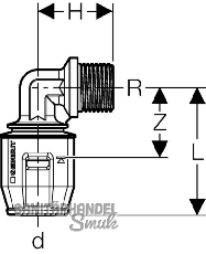 Geberit PushFit bergangswinkel 90 Grad