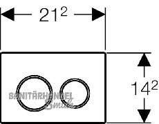 Geberit Bet.Pl. Kapps21 glanz matt glanz