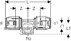 Geberit PushFit T-Stck mit IG