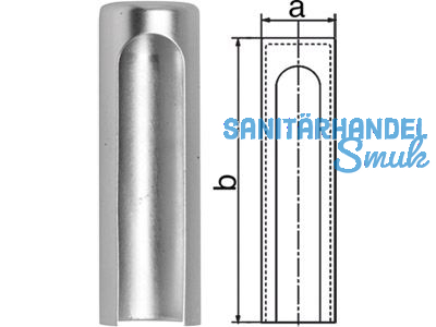 Aufsteckkopf 180-15-C02 flach Aluminium vernickelt Bandhhe 92 mm