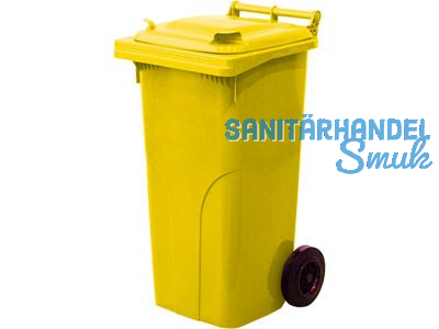 Abfall und Wertstoffsammelbehlter 240L Farbe: Gelb - mit Radsatz