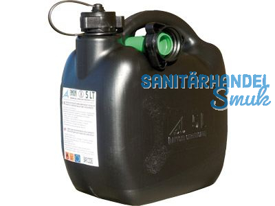 Benzinkanister 20L Kunststoff schwarz UN genehmigt - Sanitärhandel