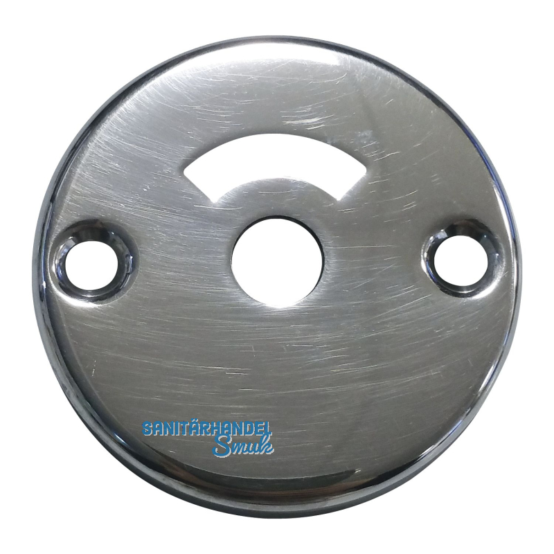 GRUNDMANN WC,-Rosette WG AB6  51, mSichtschlitz u Rundloch f Notffner, Alu pol