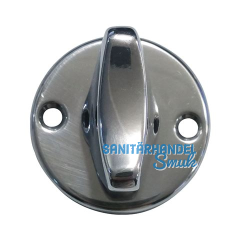 GRUNDMANN WC, -Absteller WG AB6, Drehknopf in Rosette montiert, VK 7, Alu pol