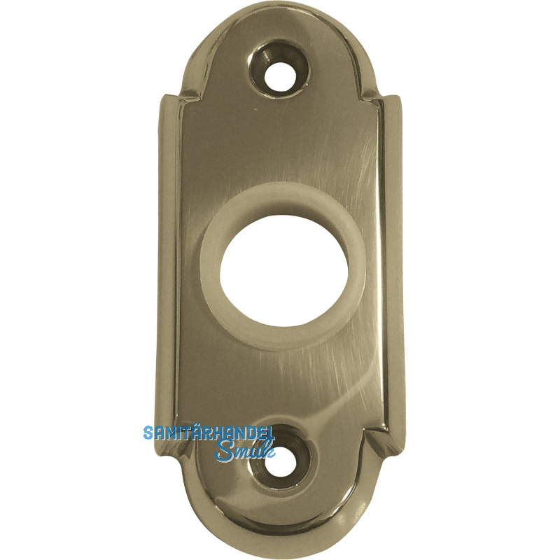 GRUNDMANN Drckerrosette WG oval, 32 x 74 x 16 mm, Messing poliert