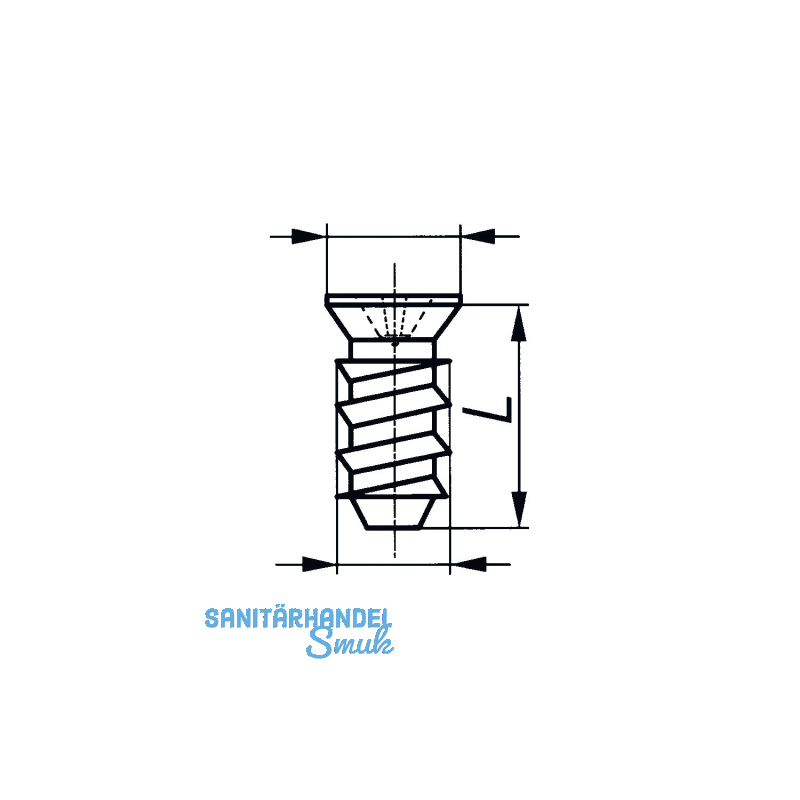 Systemschraube Senkkopf 6,3x15 mm, PZ, Stahl verz.