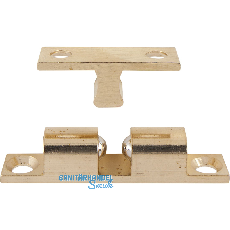 Doppelkugelschnapper, 8 x 43 mm, Messing poliert