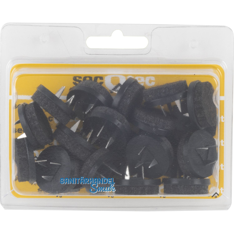SECOTEC Gleitn�gel Puntak 25 mm mit Filz zum Nageln, Schwarz 20 Stk.
