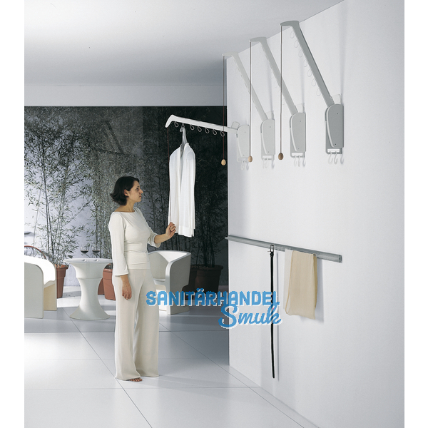 Kleiderlift Otto, H 885, Tragkraft 5KG, Kunststoff wei