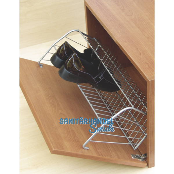 Schuhablage-Anschraubsen B 557,Stahldraht kunststoffbeschichtet silber RAL 9006