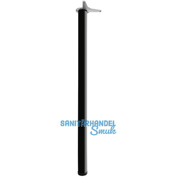 Tischfu zylindrisch  60 mm, Lnge 1100 mm, Stahl schwarz lackiert