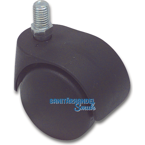 Doppelrolle Office Laufflche hart, Bauhhe 62 mm, Kunststoff schwarz