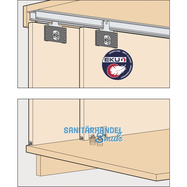 EKU COMBINO 35 H IS - Beschlgegrt. 2 trig, Stahl/Kunststoff anthrazit