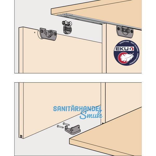 EKU CLIPO 16 H MS - Beschlgegrt. Kombifront, 1000 x 1400