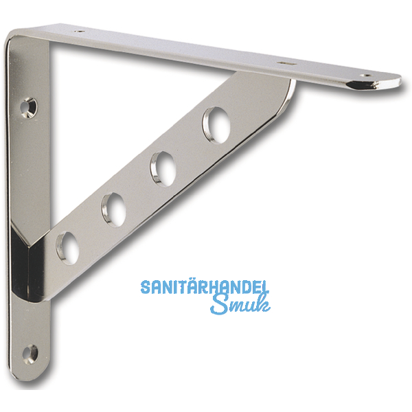 Garderobenkonsole Keket Schrge mit 4 Lchern, Stahl Edelstahl Effekt