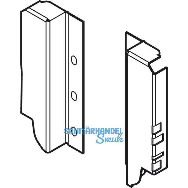 BLUM Tandembox antaro Rckwandhalter Hhe B, grau